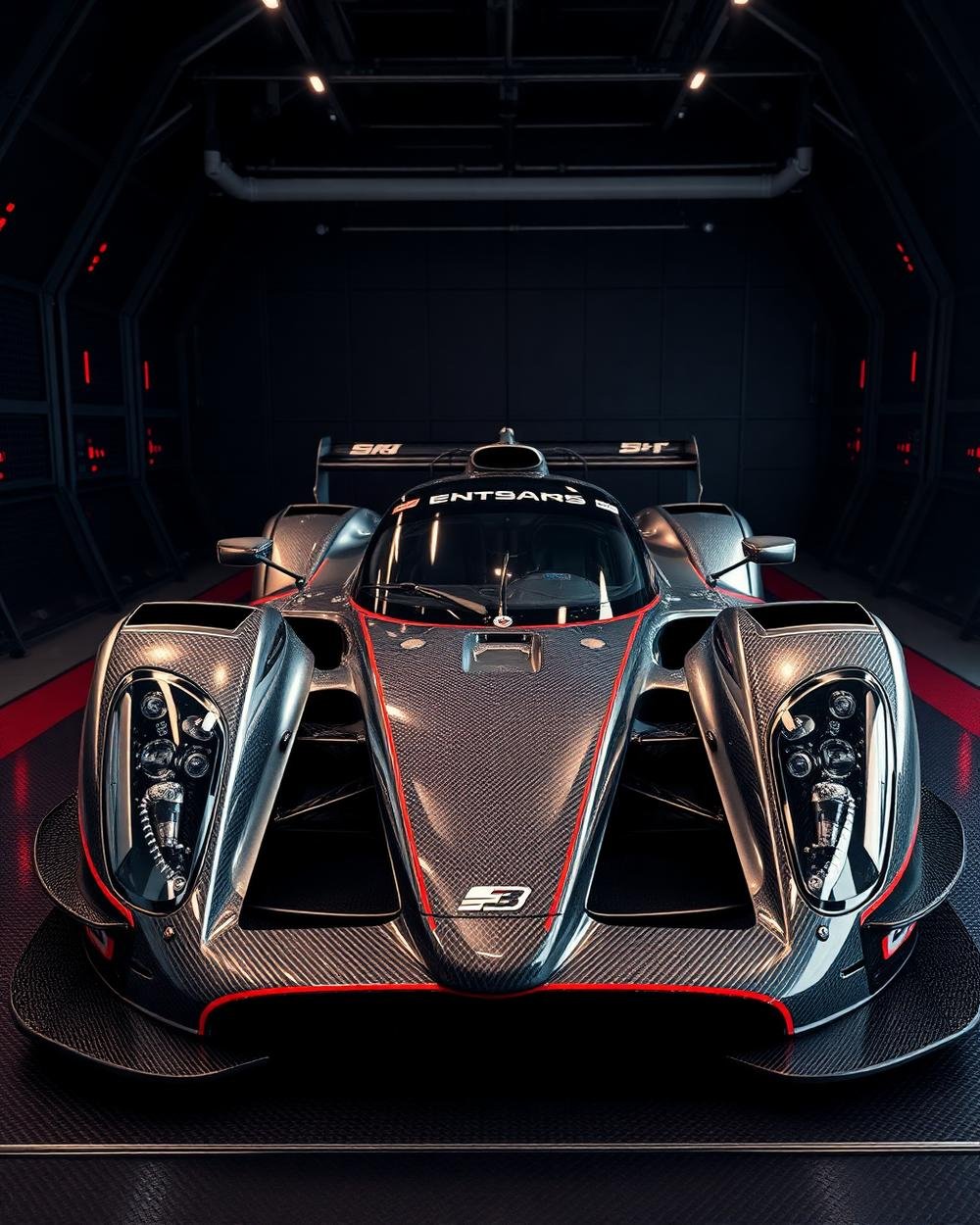 Prototype race car with full carbon aero package