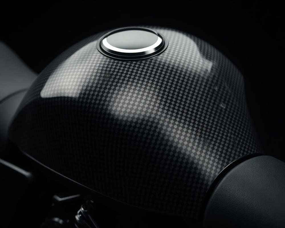 Carbon fiber motorcycle fuel tank cover